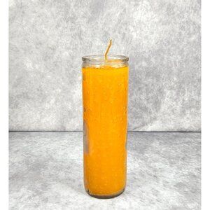 Glass Orange Fragranced Candles Pillar Candle 8.5"x3"" Home Room Décor Gift